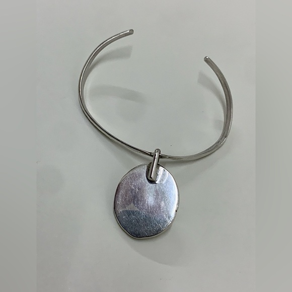 Victorian Era Antique Sterling Silver Bracelet w/ Moonstone Pendant - Picture 14 of 16